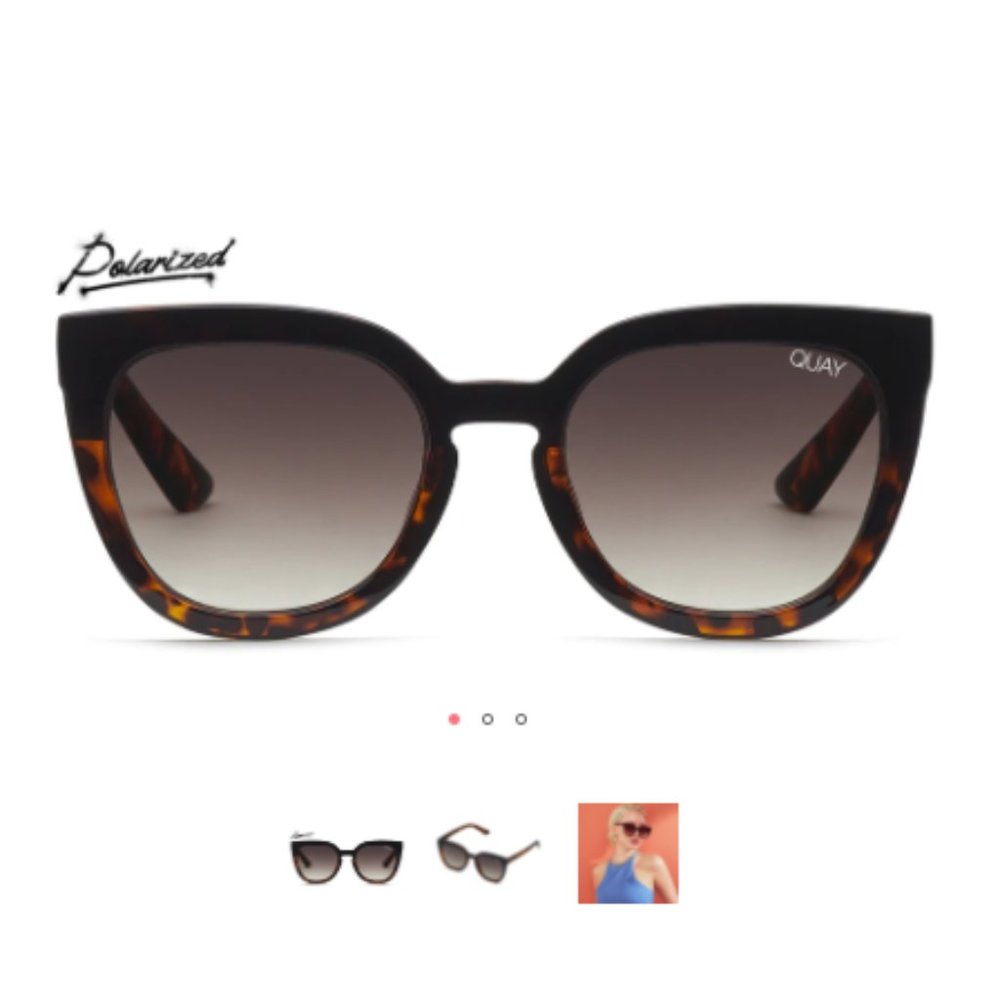 NWOT Quay Australia Polarized Noosa Tortoise Shell Cat Eye Sunglasses